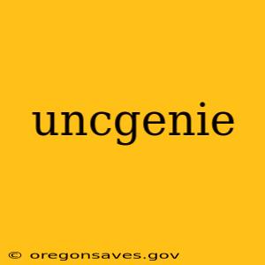 uncgenie