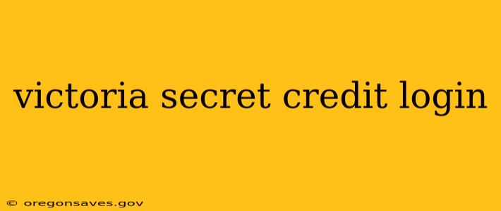 victoria secret credit login