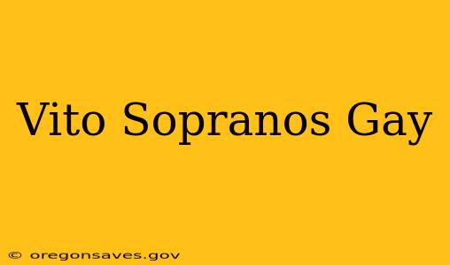Vito Sopranos Gay