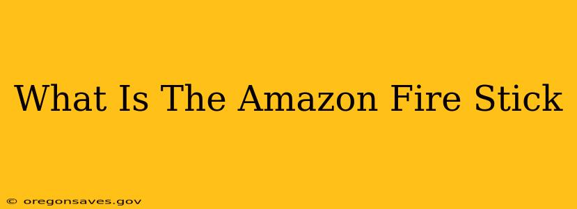 What Is The Amazon Fire Stick