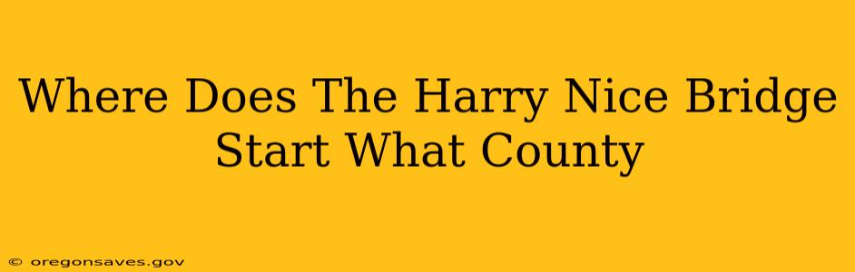 Where Does The Harry Nice Bridge Start What County