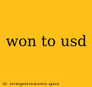 won to usd