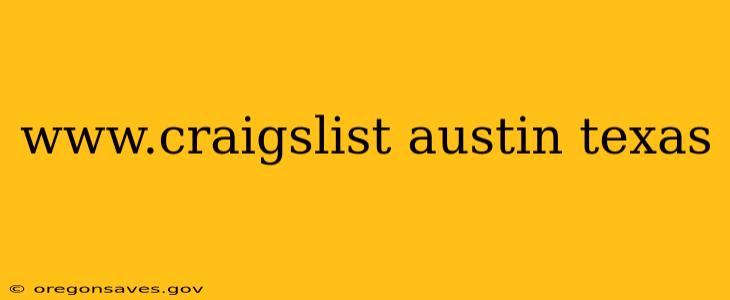 www.craigslist austin texas